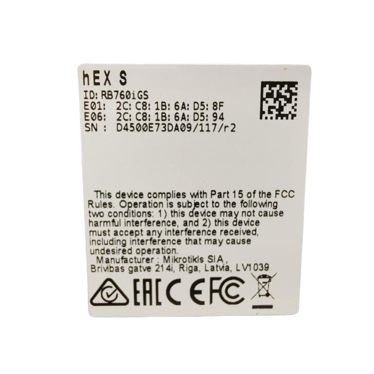 MIKROTIK RB 760IGS HEX S 880MHZ 256MB BR L4