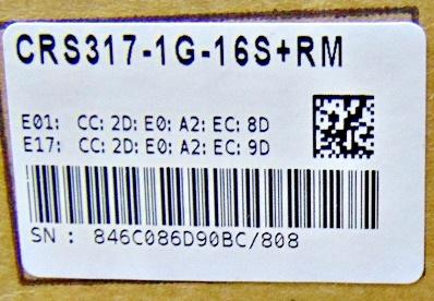 MIKROTIK CLOUD ROUTER SWITCH CRS317-1G-16S+RM EU L6