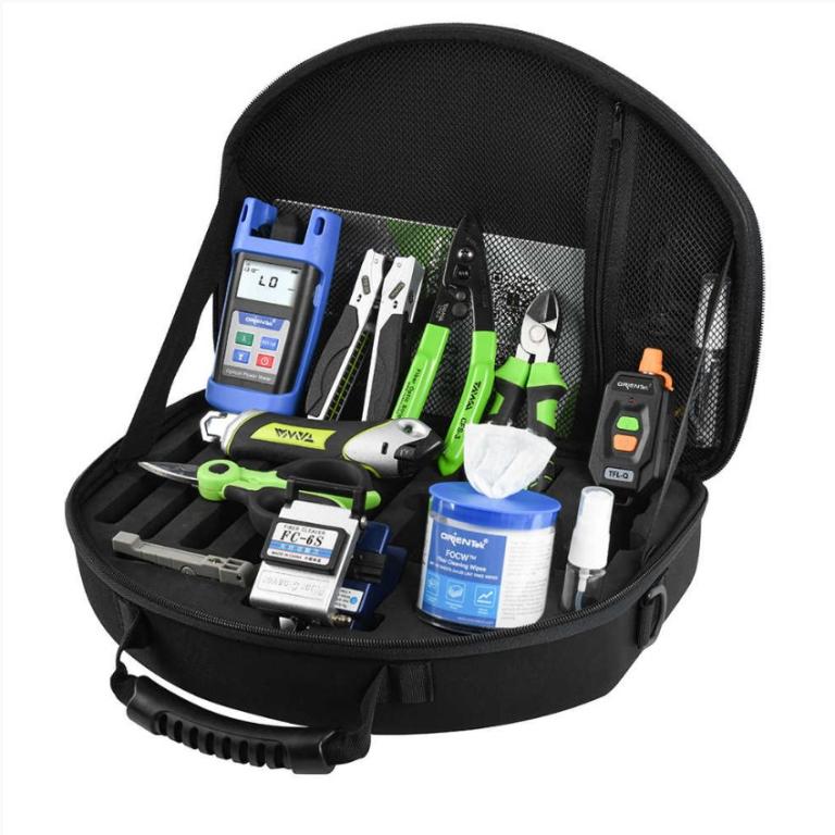 KIT FERRAMENTAS FIBRA OPTICA MASTER - COMPRA TELECOM - ORIENTEK