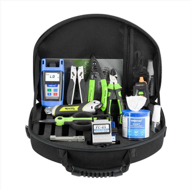 KIT FERRAMENTAS FIBRA OPTICA MASTER - COMPRA TELECOM - ORIENTEK