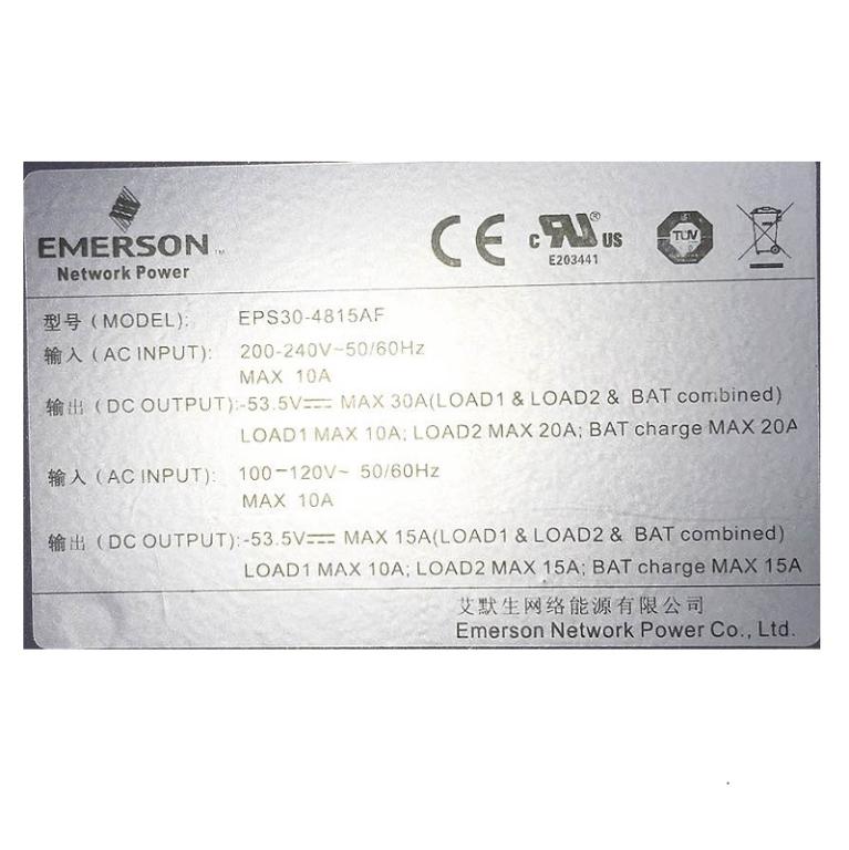 FONTE EMERSON-VAPEL-GYE 30AMP. EPS30-4815 REDUN CHAS