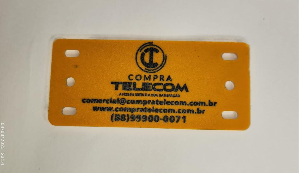 PLAQUETA DE IDENTIFICAÇÃO  *PP* 90X40X03MM -  NA COR AMARELA 1000 UN