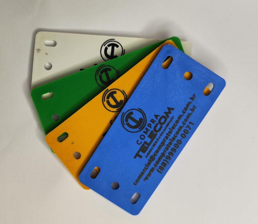 PLAQUETA DE IDENFICAÇÃO *HIPS* 90X40X3MM - NA COR VERDE - 5000 UN
