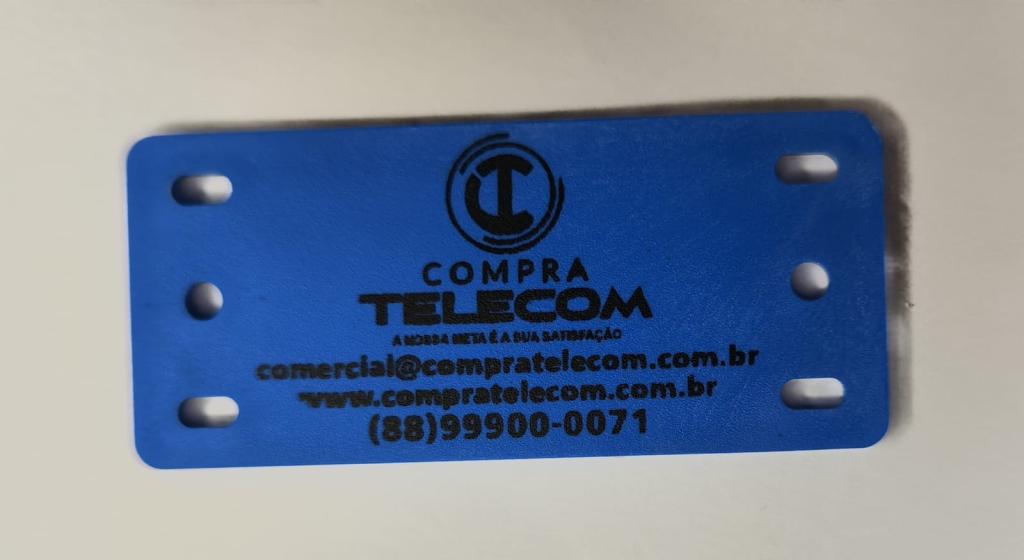 PLAQUETA DE IDENFICAÇÃO *HIPS* 90X40X3MM - NA COR AZUL - 5000 UN