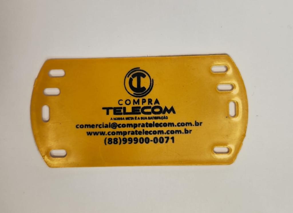 PLAQUETA DE IDENFICAÇÃO *PP* 100X50X02MM -  NA COR AMARELA 5000 UN