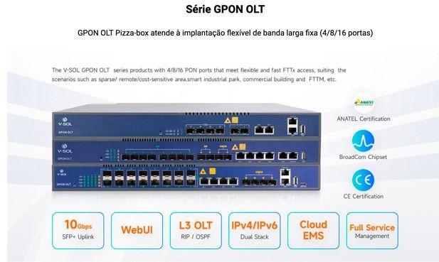 OLT GPON 16 PON VSOL  V1600G2 - ATÉ 2048 ATENDIMENTOS