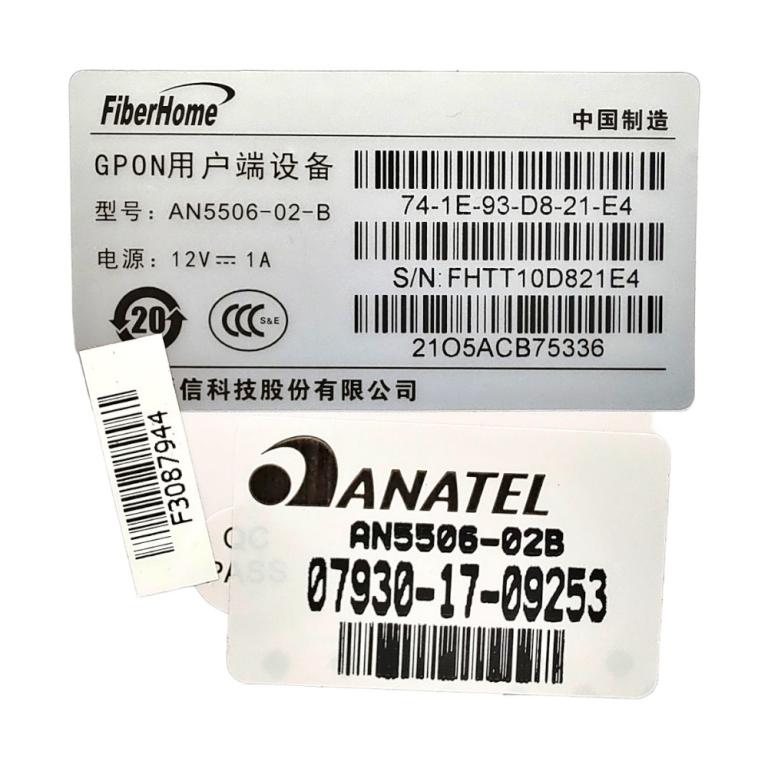 ONU GPON AN5506-02B 1GE+1FE PLUS BRASIL PPPOE/BRIDGE B7G