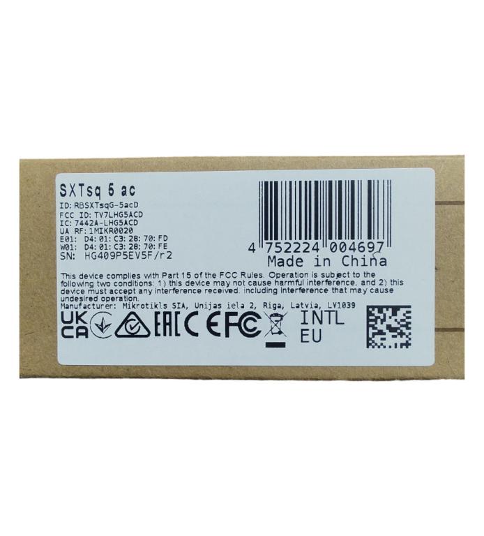 MIKROTIK ROUTERBOARD RBSXTSQG-5ACD L3 (SXTSQ 5 AC) BR
