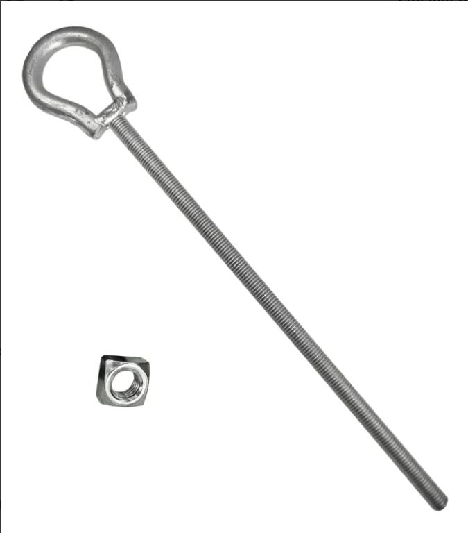 PARAFUSO OLHAL LONGO 25CM C/ PORCA