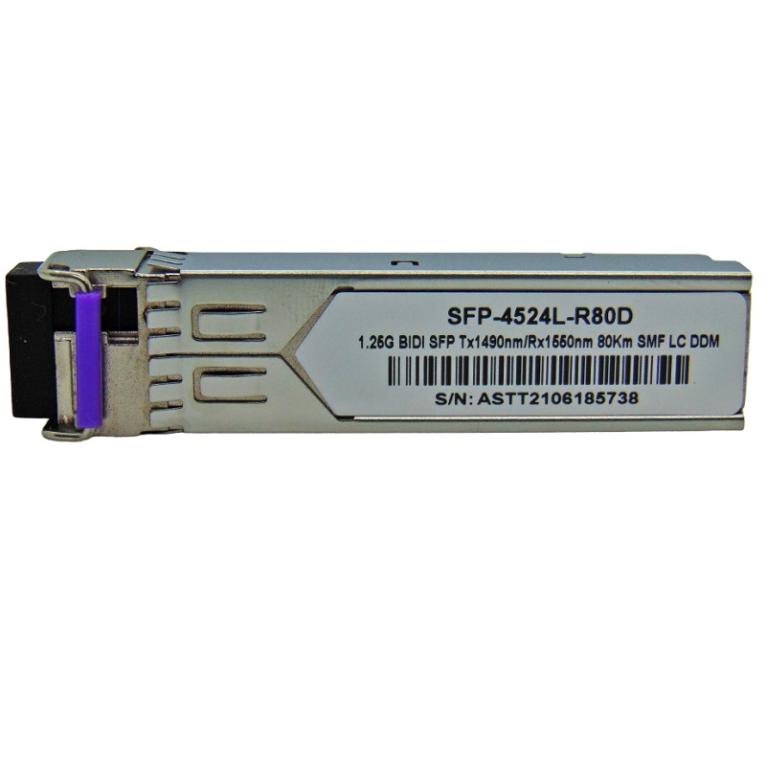 SFP 1.25G 80KM BIDI LC DDM TX1490-RX1550NM 4524L-R80D