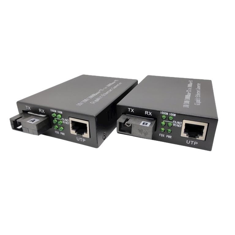 CONVERSOR DE MEDIA ATÉ 20KM 10/100/1000M HL-2111S-20A/B GIGABIT *PAR*