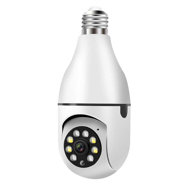 Camera de Segurança Panorâmica Lâmpada Inteligente Wifi CA-1003 / Bivolt / App Icsee - Branco