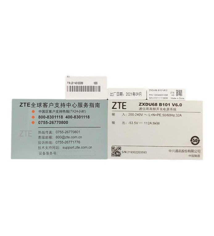 FONTE OLT ZTE ZXDU68 B101 V6.0 50A 1 RETIF. ZXD3000 2LOAD