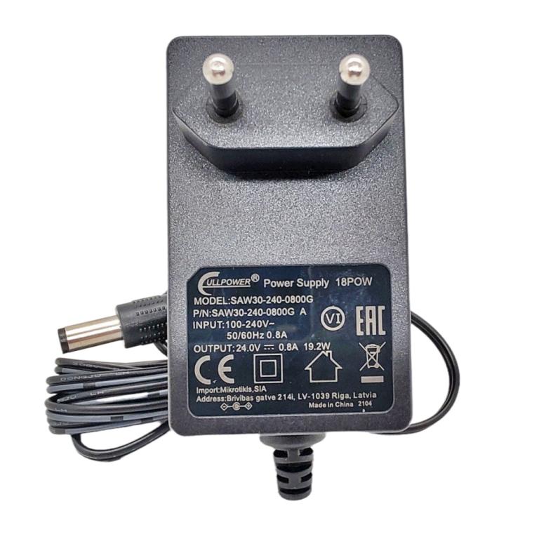 FONTE MIKROTIK 24V 0.8A 18POW RB133 RB411 RB450 RB600