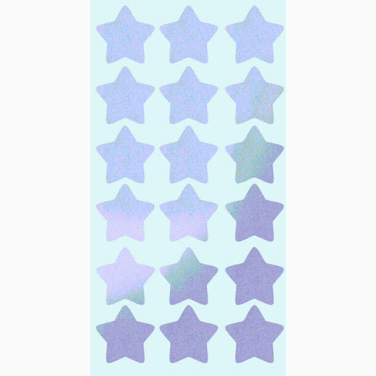 ETIQUETA ADESIVA DECORADA - ESTRELA GRANDE PRATA 180 UN - PCT C/ 12 - 635447 - KIT