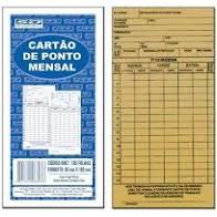 CARTÃO DE PONTO MENSAL - COD 6295 - PCT C/ 100 FLS - SÃO DOMINGOS