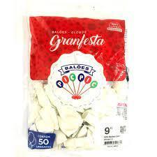 BALAO LISO GRAN FESTA 50UN - Nr 6,5 -  PCT C/ 6 UN - BRANCO - PIC PIC
