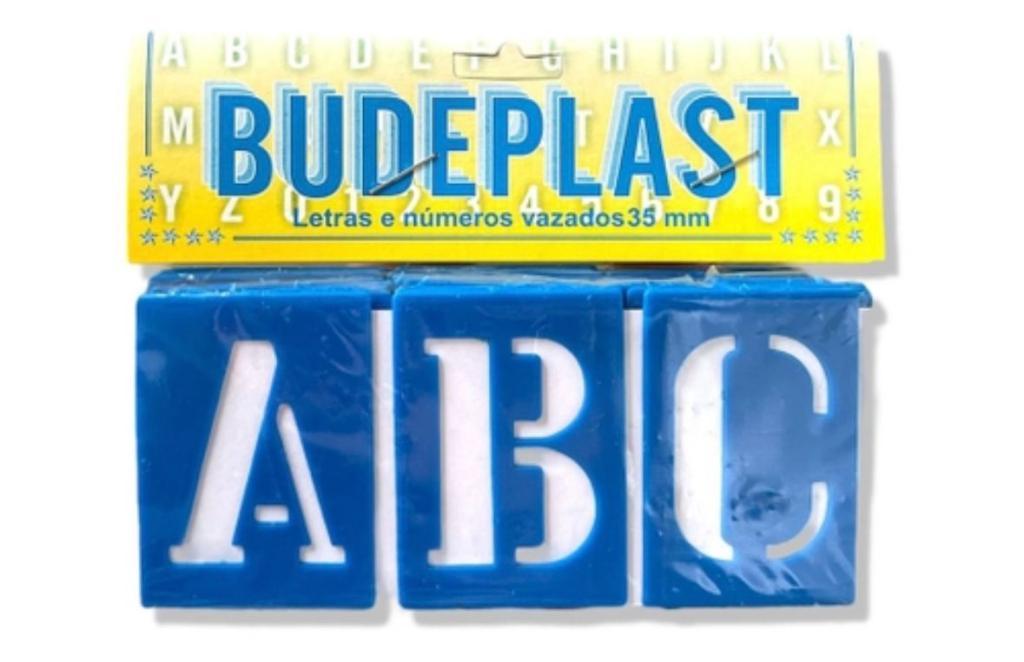 LETRAS E NÚMEROS VAZADOS - 25mm - PCT C/ 6 UN - BUDEPLAST