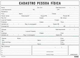 FICHA CADASTRO PESSOA FISICA 4 X 6  PCT C/ 100 FLS - SÃO DOMINGOS
