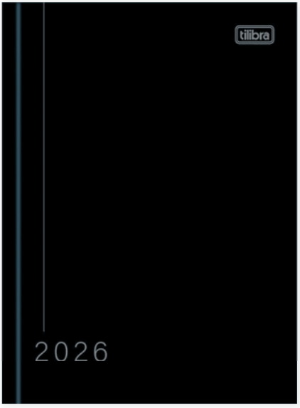 AGENDA 2026 - 12x16cm -PCT C/6 - COD. 179701 - PEPPER PERCALUX PRETA - TILIBRA