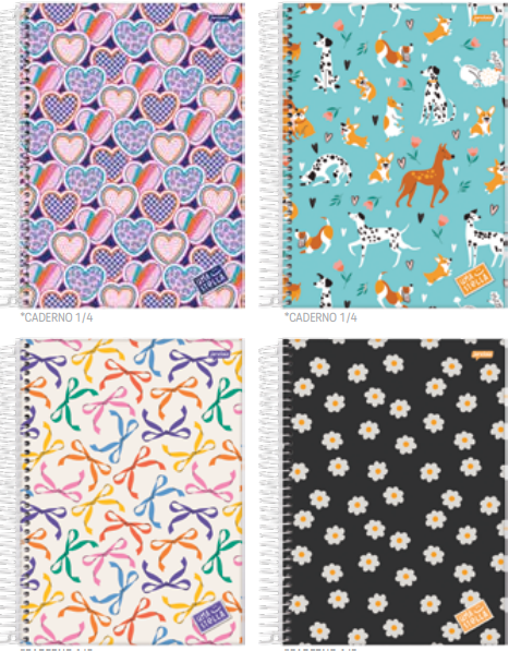 CADERNO 20X1 CD 320Fls - PCT C/ 2 UN - COD. 68795 - STELLA - JANDAIA