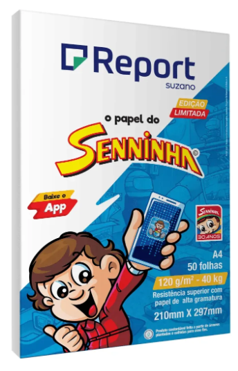 PAPEL OPALINE 120g SULFITE 40K -  PCT C/ 50Fls - BRANCO - SENINHA