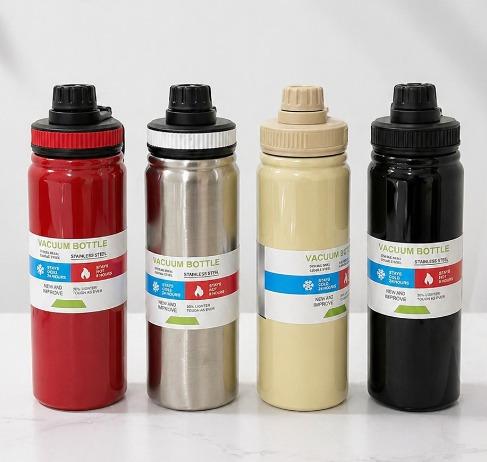 GARRAFA TERMICA 800ML - TOP PREMIUM - CORES SORTIDAS - SPORT BOTTLE - RYALCE