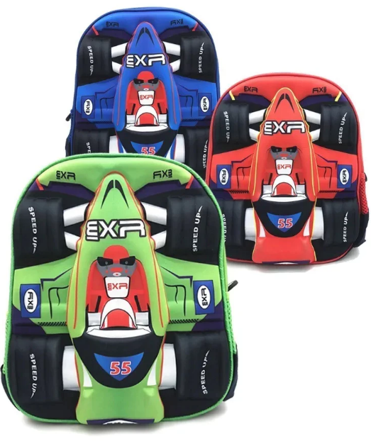 3209 - MOCHILA CARROS 3D - PEQUENA 14" - PROMOCAO