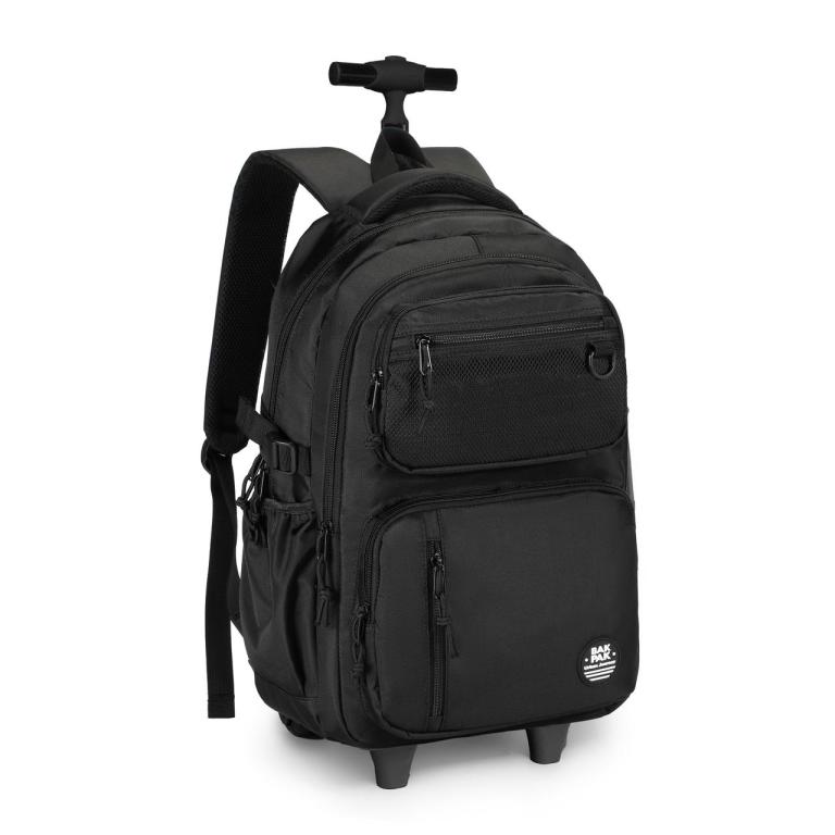 2679-R - MOCHILA 2 RODAS + ESTOJO - PRETO - BAKPAK