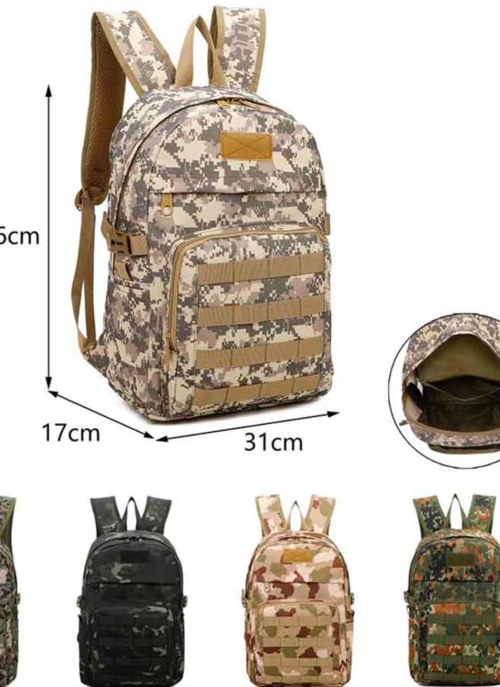 180998 - MOCHILA CAMUFLADA REFORÇADA - PROMOCAO