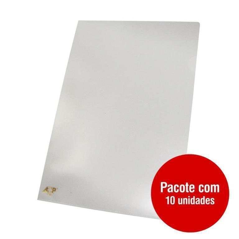 PASTA L A4 - PCT C/ 10UN  -  CRISTAL -  POLIBRAS