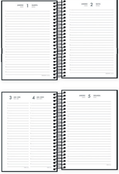 AGENDA 2026 - 14x20cm -PCT C/5 - COD. 354830 - SPICE ESPIRAL PRETA - TILIBRA