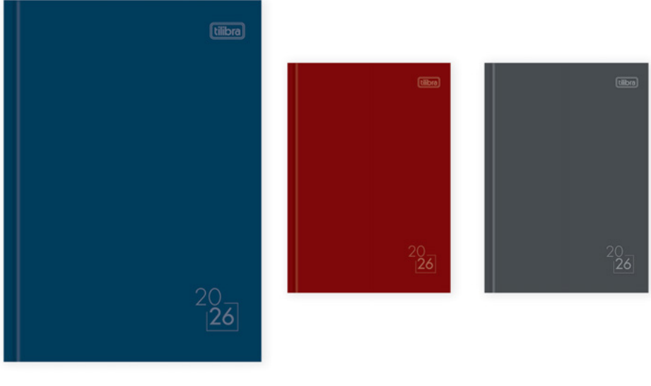 AGENDA 2026 - 14x20cm -PCT C/4 - COD. 354945 - SPICE COSTURADA CORES - TILIBRA