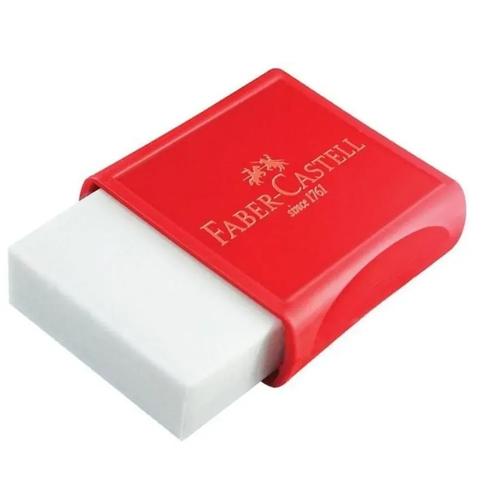 BORRACHA COM CAPINHA CX C/ 24 UN - BRANCA -  FABER CASTELL