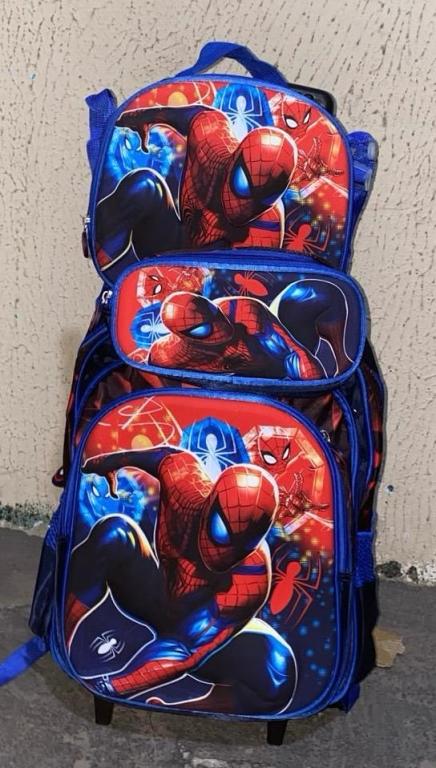 KIT- MOCHILA RODINHA  + LANCHEIRA + ESTOJO  - HOMEM ARANHA - RYALCE