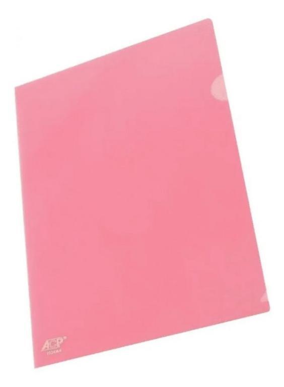 PASTA L A4 - PCT C/ 10UN - COD 042PP-RS - ROSA - DAC