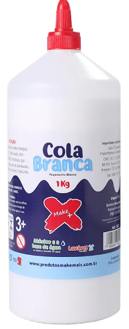 COLA BRANCA 1000g - CAIXA C/ 6 UN - MAKE+