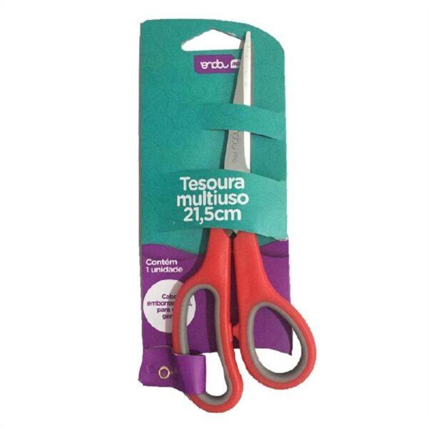 TESOURA 21,5 CM - CABO EMBORRACHADO - BLISTADO - CX C/ 12 - 2413028 - ONDA