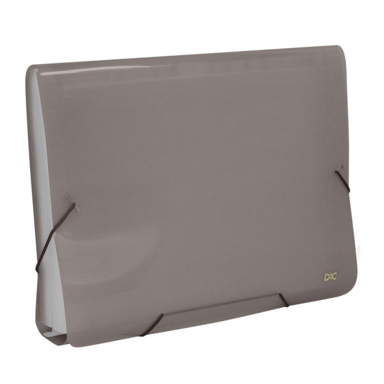 PASTA SANFONADA A4 12 DIV - FUME - POLIBRAS