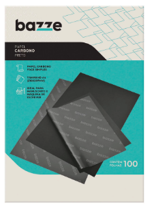 PAPEL CARBONO - UMA FACE - PRETO - CX C/ 100 UN  - 615004 - BAZZE  TRIS