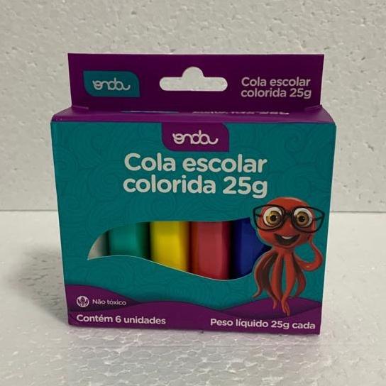 COLA COLORIDA - 6 CORES - 25 Gr - PCT C/ 8 CX - 1511043 - ONDA