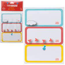 ETIQUETA ESCOLAR - BORDAS COLORIDAS C/ 8 UN - PCT C/ 12 - YP7559 - YINS