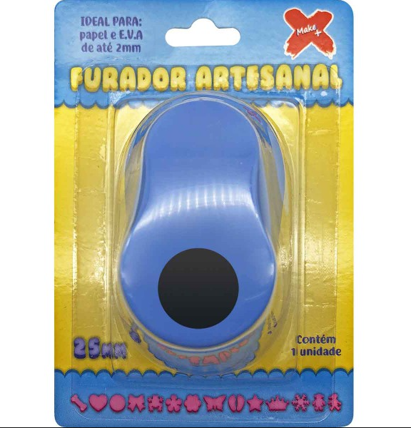 FURADOR DE EVA - 25MM - CIRCULO - BLISTER C/ 1UN - 12015 - MAKE+