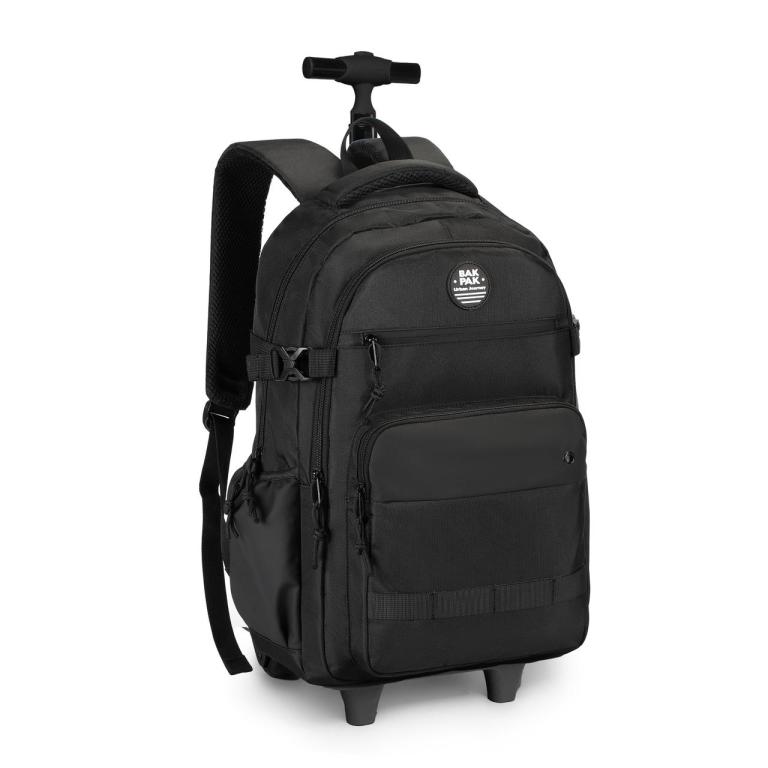 2680-R - MOCHILA 2 RODAS + ESTOJO - PRETO - BAKPAK