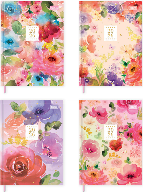 AGENDA 2026 - 16x12cm - PCT C/8 - 151904 - COSTURADA FEMININE - TILIBRA