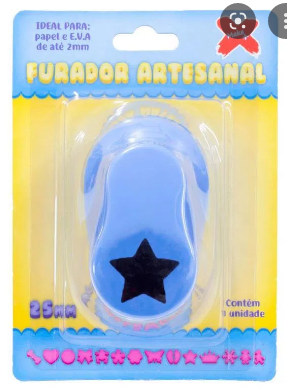 FURADOR DE EVA - 25MM - ESTRELA - BLISTER C/ 1UN - 12022 - MAKE+
