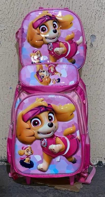 KIT- MOCHILA RODINHA  + LANCHEIRA + ESTOJO  - PATRULHA CANINA - RYALCE
