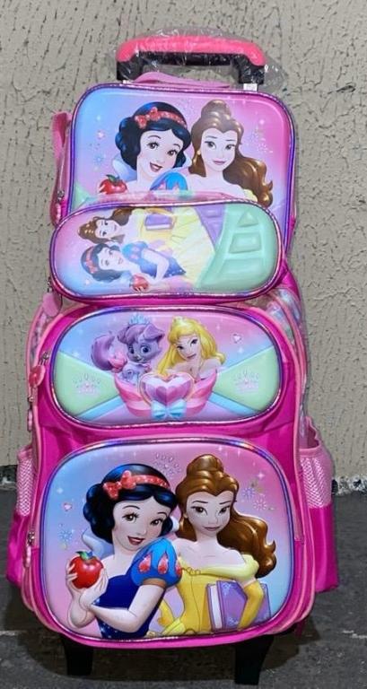 KIT- MOCHILA RODINHA  + LANCHEIRA + ESTOJO  - PRINCESAS - RYALCE