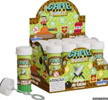BOLHA DE SABAO - 60 ML - CAIXA C/12 - GAME -  BRASILFLEX