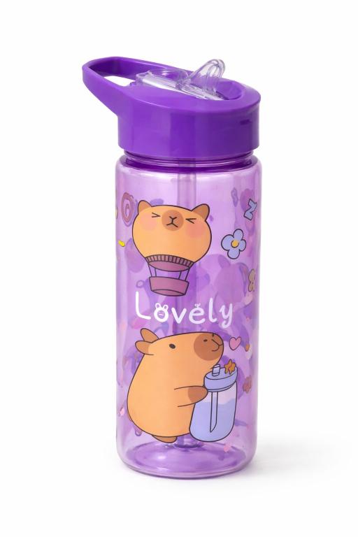 GARRAFINHA PLASTICO 730 ML - CAPIVARA - C/ CANUDO - F5336 - FLASH